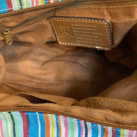 Relic Multicolor Striped Shoulder Bag with Tan Straps - Picture 3 of 7